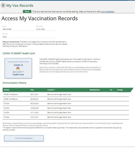 massachusetts smart health card|How to Access your Vaccination Records Using My Vax Records.